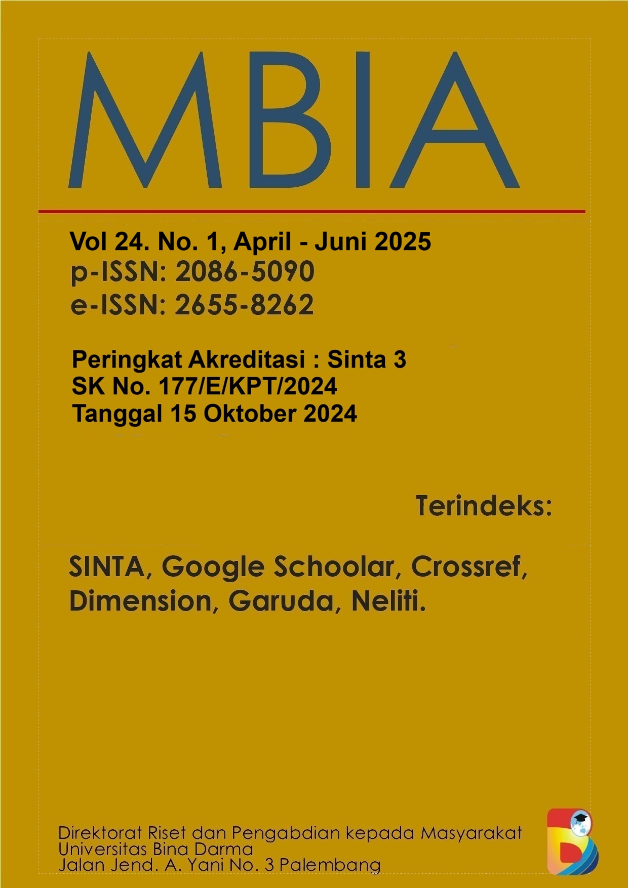 					View Vol. 24 No. 1 (2025): Management, Business, and Accounting (MBIA)
				